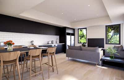 6 bed shared apartment kitchen