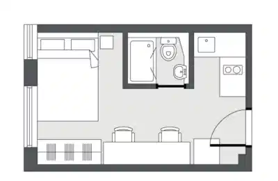 The Moor, Sheffield - Sheffield, England, United Kingdom - Deluxe Plus King Studio - Floor Plan