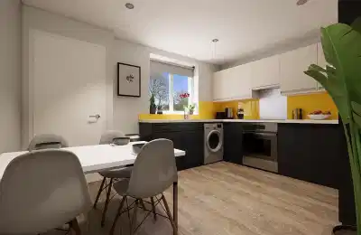City Edge, Manchester - Manchester, England, United Kingdom - Hamsell Court - Bronze Ensuite - Kitchen
