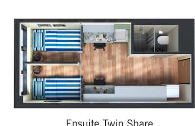 Ensuite Twin Share - Floor Plan