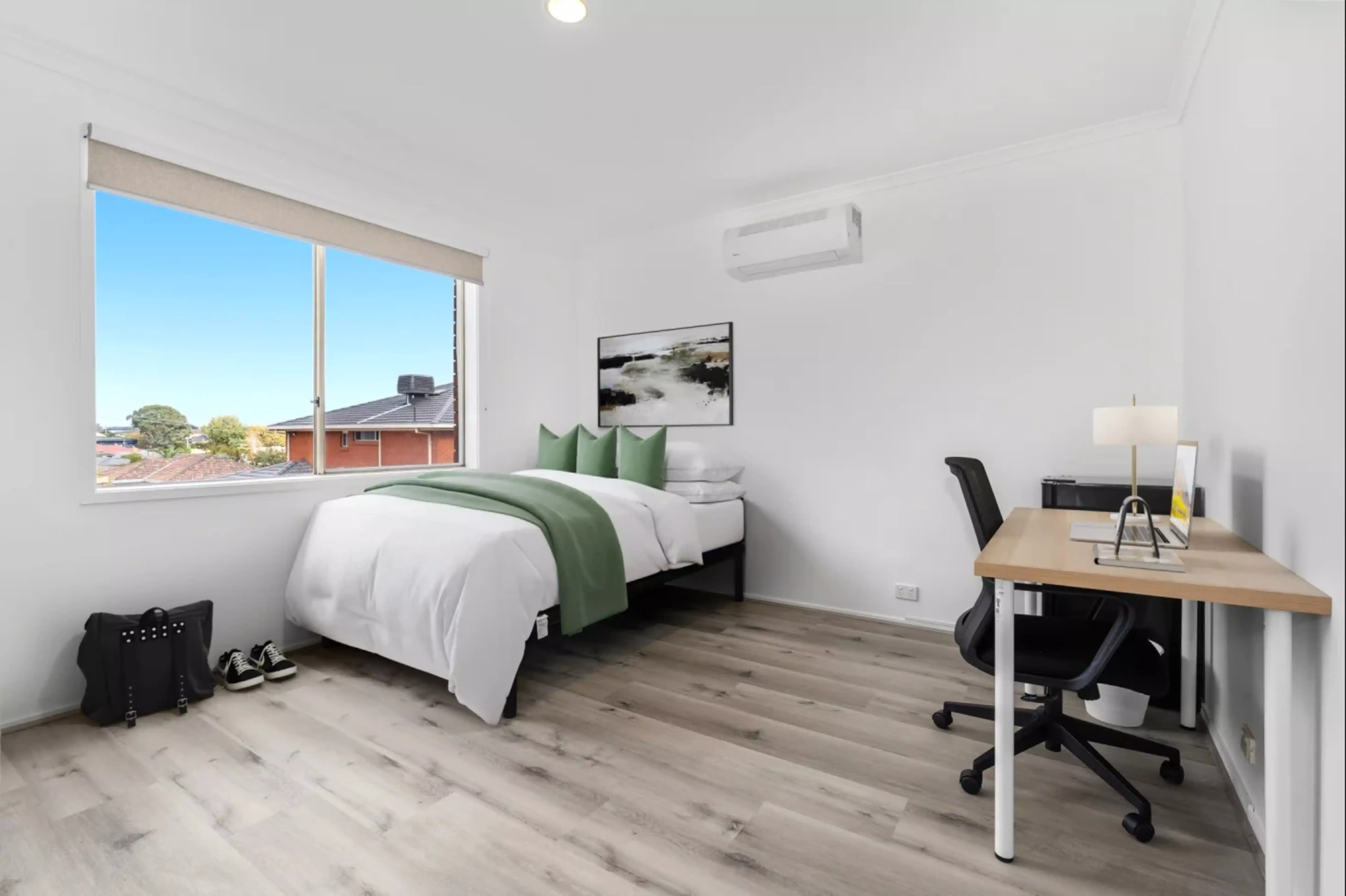 Rooming Houses,24 Prince Charles Street, Clayton, Melbourne - Melbourne, Victoria, Australia - Single Room Ensuite - Bedroom