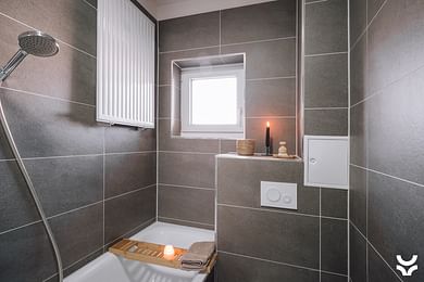 1 Bedroom 1 Bath Apartment - Bathroom