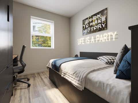 Deluxe 1 Bed Flat - Bedroom