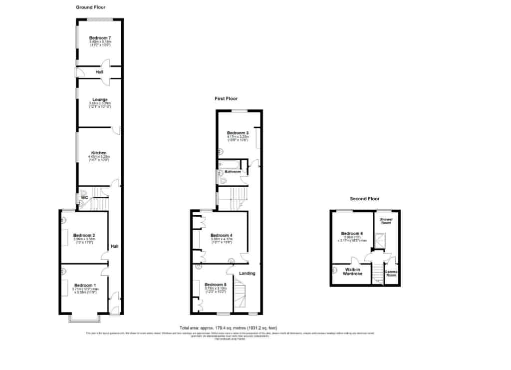 Room in a 7 Bedroom Apartment, 10 Richmond Road, Lincoln LN1 1LQ - Lincoln, England, United Kingdom - Floor Plan