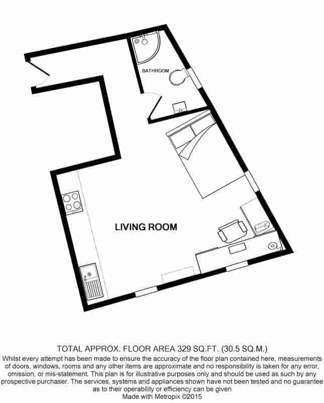 1 Bedroom Apartment, Park View, Peel Street, Nottingham NG1 4GR (Flat 2) - Nottingham, England, United Kingdom - Floor Plan